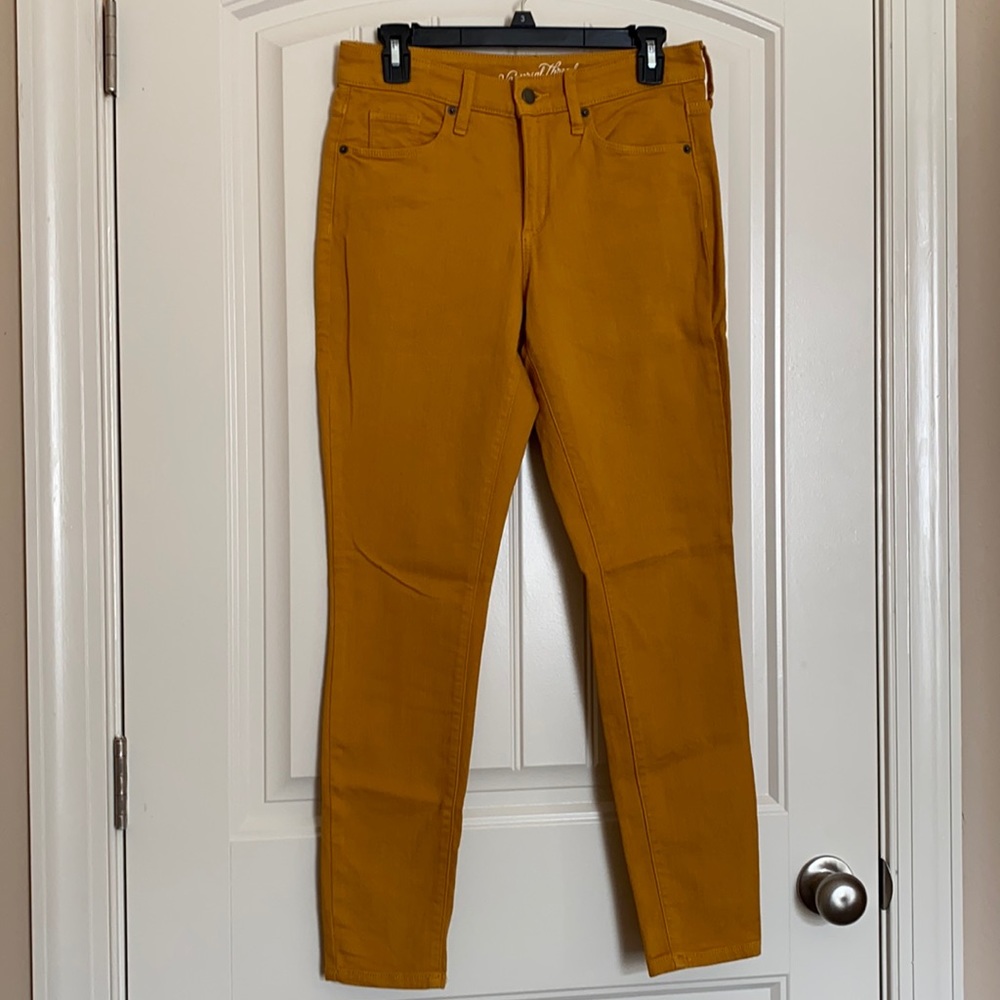 Universal Thread Mustard High Rise Skinny Jeans - Picture 2 of 7